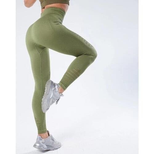 DAIYIC Seamless Yoga Pants Women High Waist Push Up Tights Hollow Mesh Fitness Sportswear Breathable Gym Training Leggings