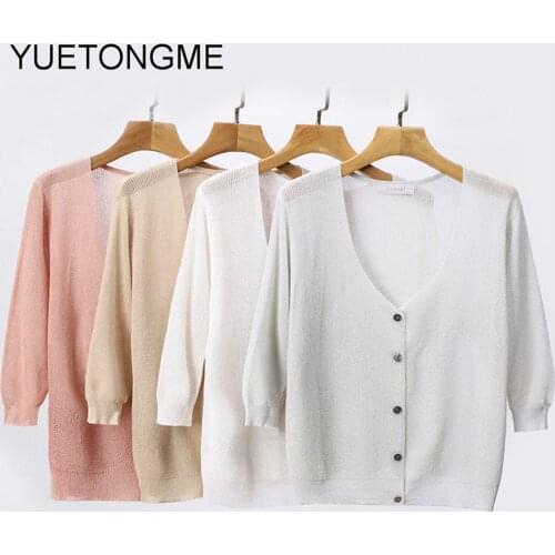 Summer Autumn Women Cardigans Sweater 2020 Fashion Slim Ladies Knitted Sweater Female Casual V-neck Sweaters Femme Top SW085