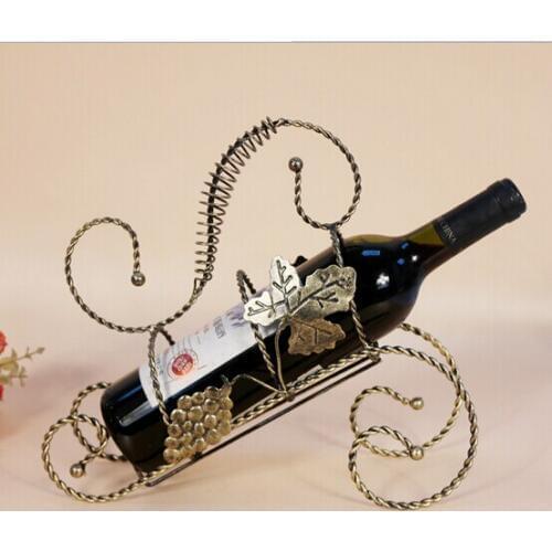 1PC Plating Wine Racks Home Kitchen Bar Accessories Practical Wine Holder Wine Bottles Decor Display Shelf Rack EKI 2043