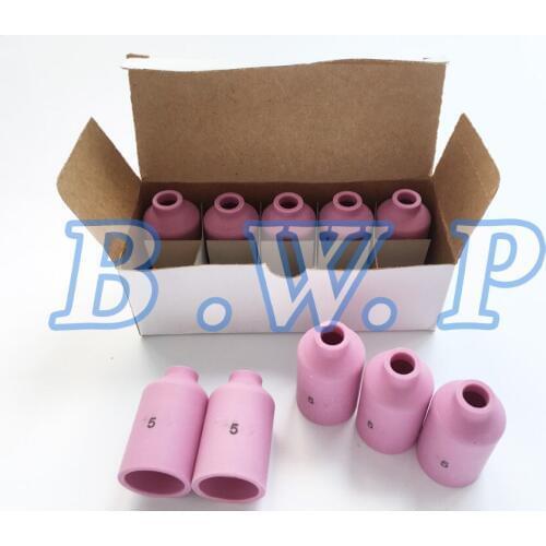 10Pcs TIG Gas Lens Alumina Cup Nozzles 54N17 #5 For WP17 18 26 SR DB PTA Torch Consumables