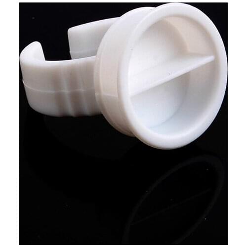 100pcs Large Wholesale Plastic White Tattoo Ink Ring For Eyebrow Permanent Makeup Medium Size Tattoo Ink Holders Tattoo Supplies