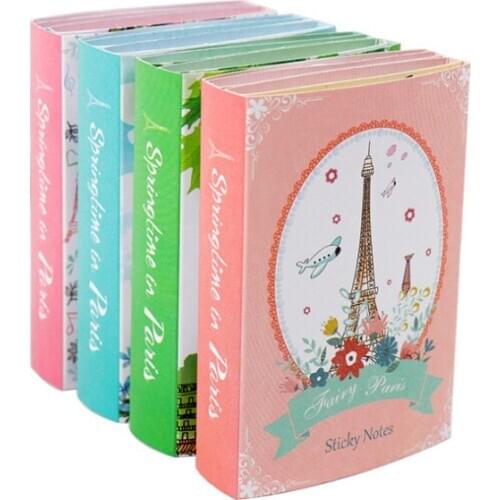 20books/pack Cartoon Tower Memo Pad Lovely Sticky Note Diy Message Paper Notepad Gifts for Girls Boys School Supply