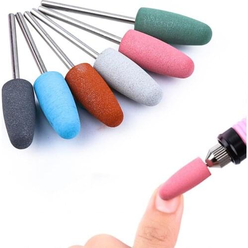 6Pcs Nail Grinding Head Good Craftsmanship Electric Drill Grinding Head Rotary Drill Remove Nail Gel Tools Manicure Nail Milling
