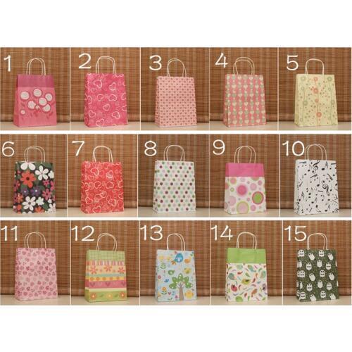 Free ship!1lot=30pc!Elegant flower paper gift bag with handle, 27x21x11cm, Fashionable gift kraft storage bag, Wholesale price