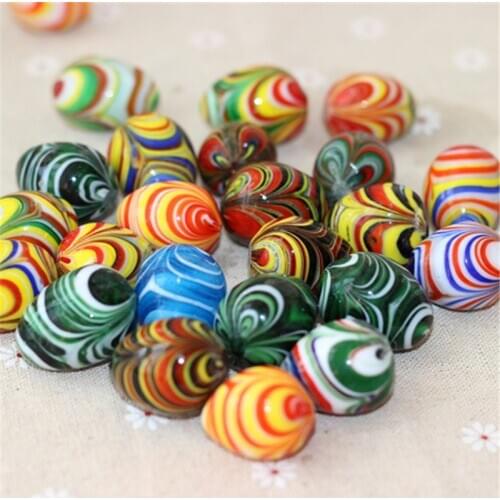 Free shipping 30pcs/lot 3cm Color Eggs Glass marbles porcelain ball stone fish tank flowerpot decorative children toys