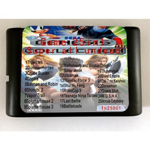 Big Promotion 25 In 1 16 bit MD Game Card For Sega Mega Drive & Genesis