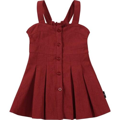 Kids Girls Fashion Backless Solid Color Dress Summer Stylish Sleeveless Dress for Children Girls