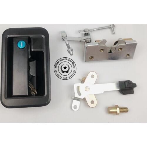 For YUCHAI YC85 excavator Door lock assembly Cab door lock Excavator door lock handle