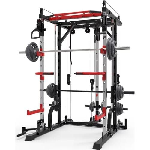 Gym Fitness Indoor Comprehensive Sports Commercial Home Smith Full Set Of Fitness Frame Free Barbell Free Shipping
