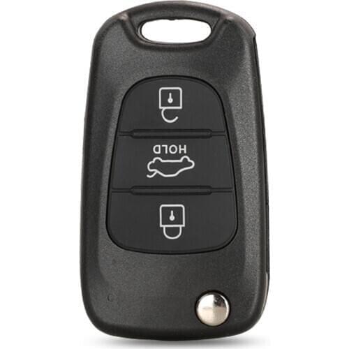 Jingyuqin Uncut Blade 3 Buttons Flip Remote Key Shell For HYUNDAI I30 IX35 For Kia K2 K5 Car Keys Blank Case Cover