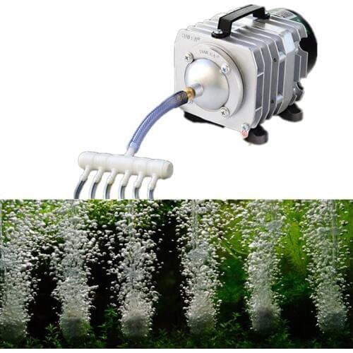 25W/30W/35W/45W 220V Electromagnetic Air Compressor Super Aquarium Air Pump High Flow Air Aerator Compressor For Fish Tank Pond