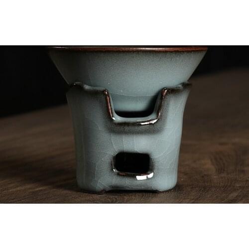 Longquan Celadon Iron Bone Ge Kiln iron Ceramic Tea Stainer/Infuser