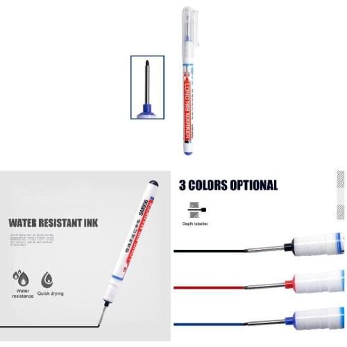 Long Head Markers Bathroom Woodworking Decoration Multi-purpose Deep Hole Marker Pens TS1