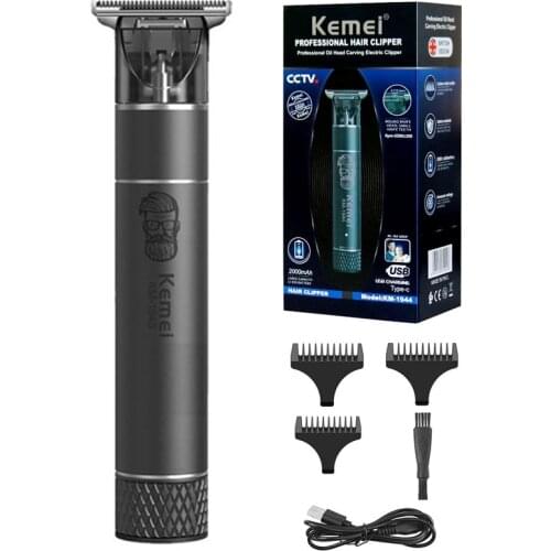 Original kemei professional metal housing hair trimmer for men electric beard hair clipper barber cordless haircut tool