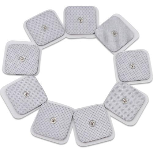 50/100P Tens Relaxation Reusable Adhesive Digital Electrodes Massage Pad Patch Acupuncture Massager Electric Muscle Stimulator