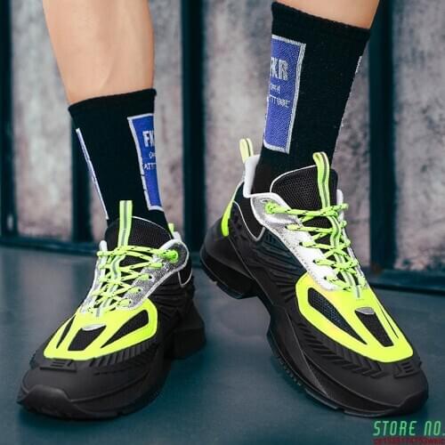 High end Running Shoes Mens Sneakers Zapatillas Hombre Breathable mesh couple sneakers lace-up rubber sole sports casual shoes