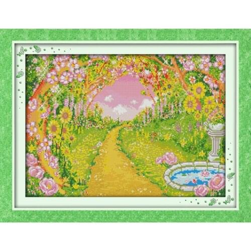 Joy Sunday Factory Outlet Landscape Pattern 11CT 14CT Cross Stitch Kit DMC Thread Hand Embroidery Home Decoration Gift Kit