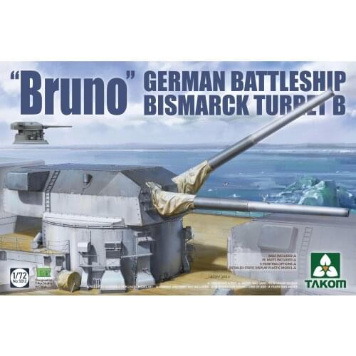 TAKOM 5012 Model Kit NEW 1/72 Bismarck Battleship Gun Turret B"Bruno" Plastic