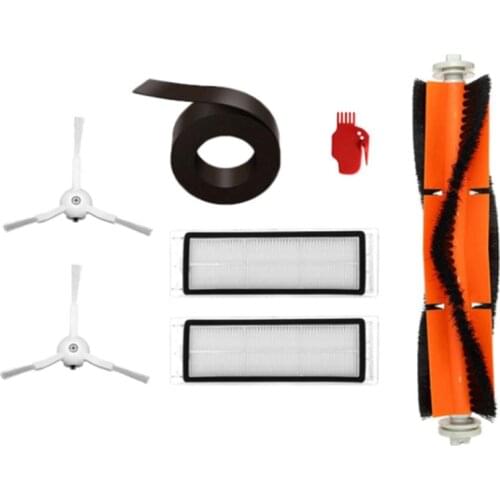 Vacuum Spare Parts Kit for XIAOMI Robot Vacuum Cleaner HEPA Filter Roller Brush Cleaning Tool Side Brush Magnetic Strip
