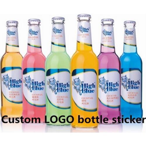 Custom Red Wine Bottle Stickers Self-adhesive Lable Printing LOGO 500Sets( Front & Back) Party Bottle Stickers
