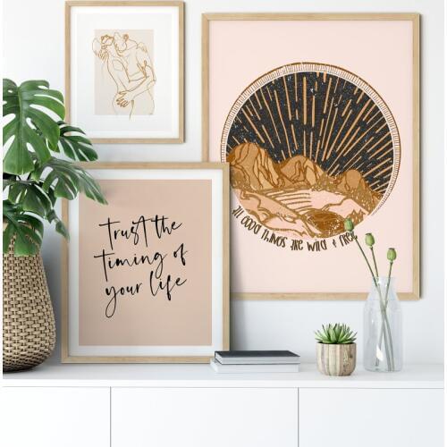 Boho Bedroom Gallery Wall Set Art Wall Art Canvas Painting Nordic Poster And Prints Wall Pictures For Living Room Home Decor