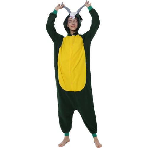 Animal Kigurumis Pajama Suit Women Onesies Antelope Cartoon Sleepwear Homewear Jumpsuit Onepiece Unisex Funny Clothing Cosplay