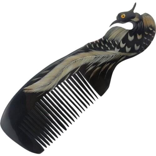 Retro OX Horn Comb Hair Brush Health Scalp Massage Combs Detangle Magic Anti-Static Comb