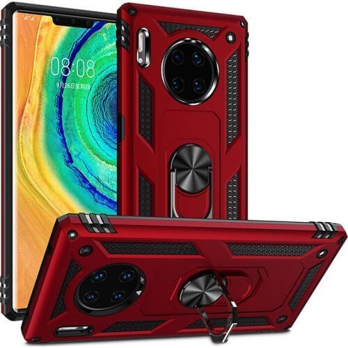 Luxury Shockproof Car Holder Ring Magnet Case On The For Huawei Mate 30 Pro 5G Bumper Case Huawei Mate30 5G Soft Protector Cover