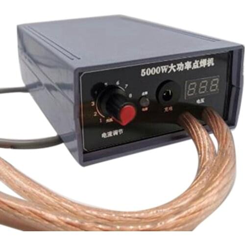 Spot Welder 5000W Power Handheld Spot Welding Machine Portable 0-800A Adjustable Welders for 18650 Battery EU PLUG