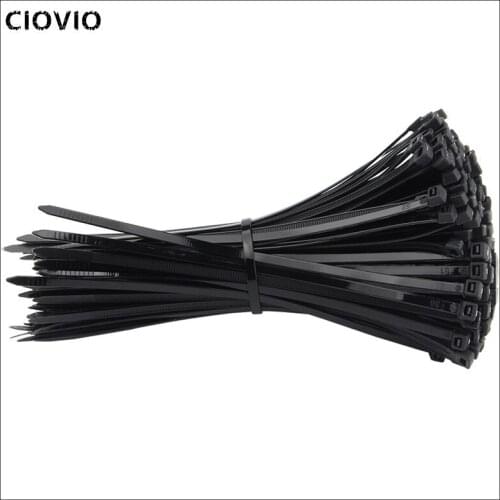 Self-locking plastic nylon tie 1000 PCS black 3X100cable tie fastening ring3X150 cable tie zip wraps strap nylon cable tie set