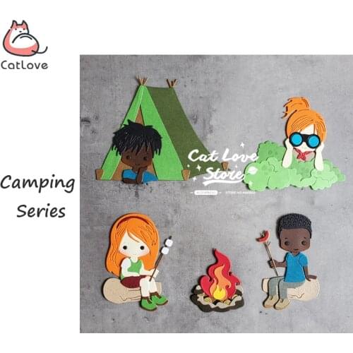 Catlove Camping Series Metal Cutting Dies Scrapbooking Mold Stencil Die Cuts Card Making DIY Craft Embossing New Dies For 2020