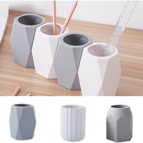 Silicone Pen Pencil Holder Storage Box Multifunctional Simple Pen Holder Desktop Office Organizador Escritorio Desk Organizer