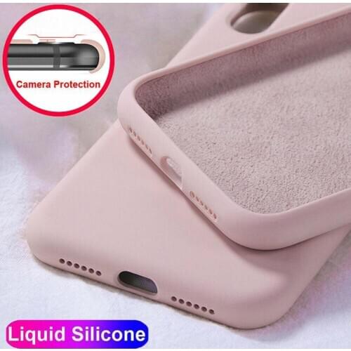 For iPhone 11 Pro Max Case Plain Luxury Original Silicone Full Protect Soft Tpu Cover For iPhone X XR 11 XS Max 7 8 Phone Case