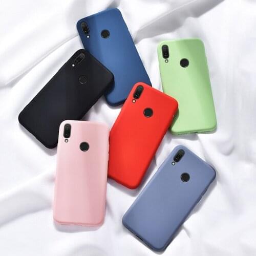 Silicone Matte Phone Case For Huawei Honor Play Note 10 Enjoy 10 9 9e 9s 7 7s 8 8e Plus Candy Color Soft TPU Back Cover Fundas