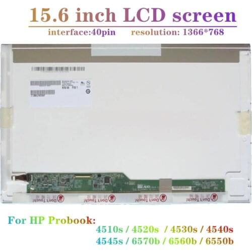 For HP Probook 4510s 4520s 4530s 4540s 4545s 6570b 6560b 6550b Laptop lcd screen HD Display 15.6" Display Matrix Replacement