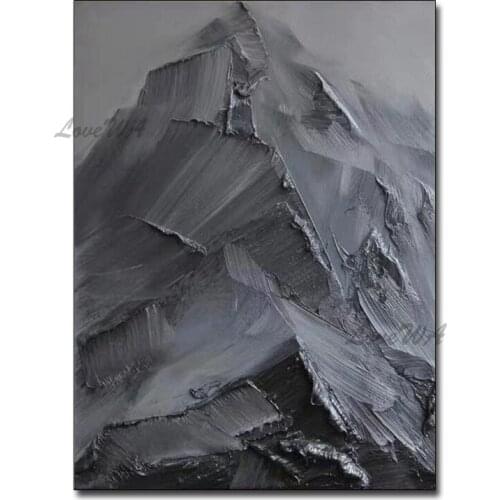 Modern Wall Hanging Heavy Textured Abstract Oil Painting Pure Hand-painted Simple Canvas Wall Decor Art For Hotel Decoration