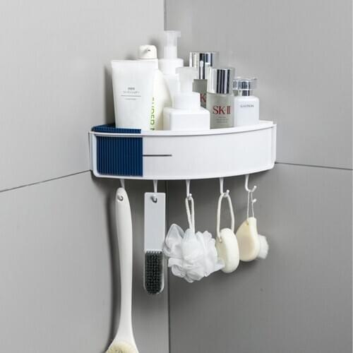 Bathroom Rack Adhesive Holder Corner Triangle / Rectangle Drawer Wall-Mounted Leachate Shelf for Home, Kitchen, Toilet