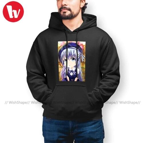 Stylish Gochuumon Wa Usagi Desu Ka Hoodies Kafuu Chino Hoodie Cotton Outdoor Hoodies Long Sleeve Autumn Pullover Hoodie 4XL