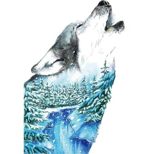 Personality Snow Mountain Wolf Decal Car Sticker Window Decoration Windshield High Quality Vinyl Scratches Waterproof PVC