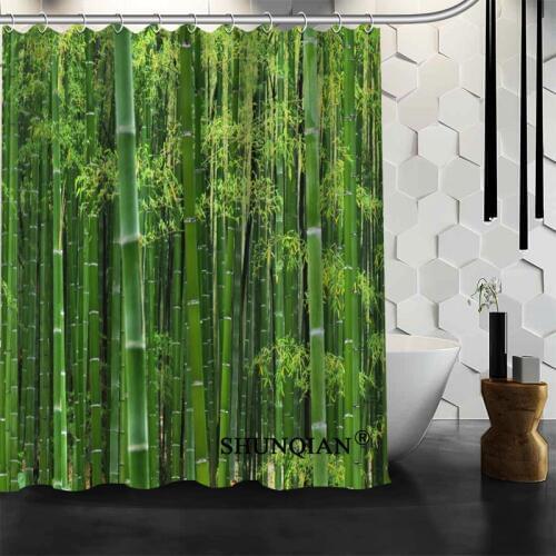 Beauty bamboo, bamboo forest Shower Curtains Polyester Bathroom Waterproof Bath Curtain Size 150X180cm165X200cm180X200cm