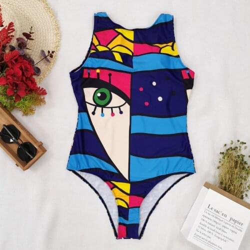 Fashion 2021 Swimsuit Sexy Print One Piece Swimwear Push Up Women Flower Vintage Body Swim Beach Pool Bathing Suit