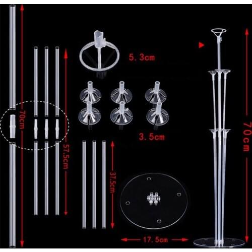 1Set 7 Tubes Balloons Air Balls Stick Stand Ballon Holder Column Birthday Party Decor Kid Adult Arch Table Ballon Accessories