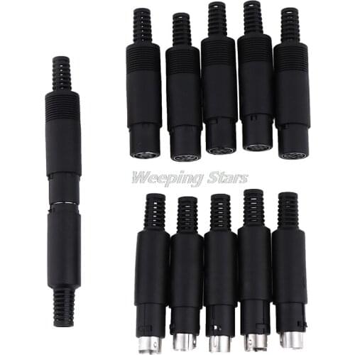 1Pc Mini DIN Plug Socket Connector Adapter 3/4/5/6/7/8 PIN Chassis Cable Mount Male Female