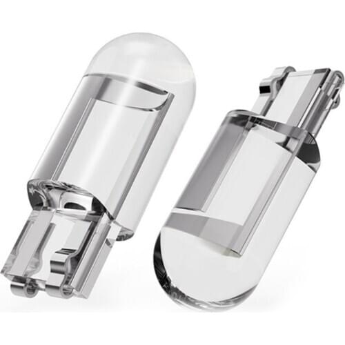 10Pcs 6000K Dome Light Instrument Lamp Acrylic Shell COB DC 12V T10 LED Car Lights Bulb