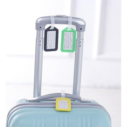 2019 travel accessories Plastic Luggage Tag Travel Suitcase Travel Bag Boarding Tag Label Name ID Tags candy color Wholesale