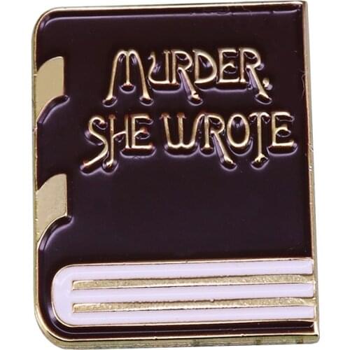 Murder she wrote brooch Jessica Fletcher classic detective TV show fans gift