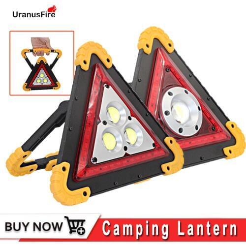 COB LED rechargeable camping lantern flashlight worklight 18650 portable spotlight Searchlight led working light Warning lampe
