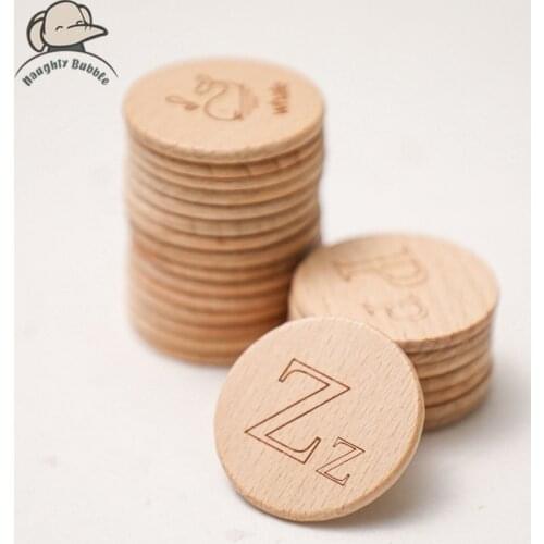 26PCS Baby Letter Milestone Cards Double Sided English Alphabet Piece Montessori Educational Toys Animals Cognitive Card Gift