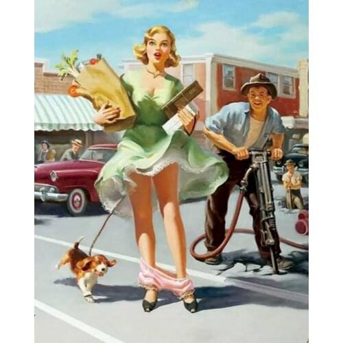 GATYZTORY 60x75cm Painting By Numbers Figure Woman HandPainted Oil Painting Women Picture Drawing On Canvas DIY Home Decoration