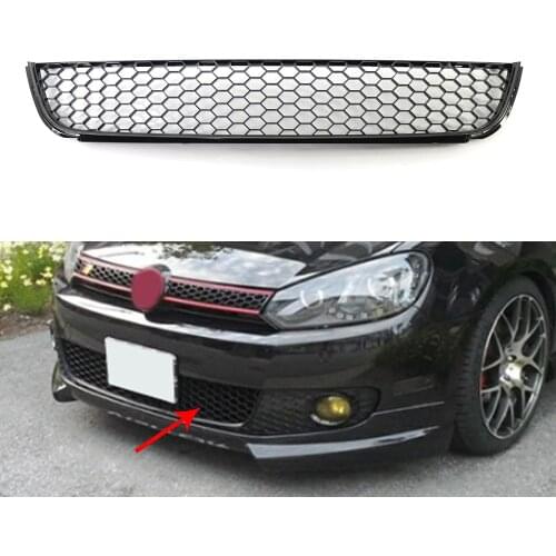 Gloss Black Honeycomb Open Mesh Front Lower Bumper Grille For 09-13 VW Golf 6 MK6
